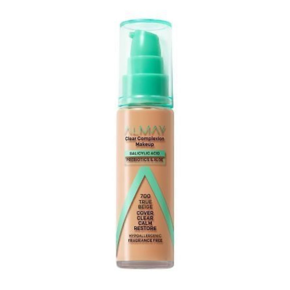 700 Almay Clear Complexion Foundation Makeup w/ Salicylic Acid Prebiotics & Aloe